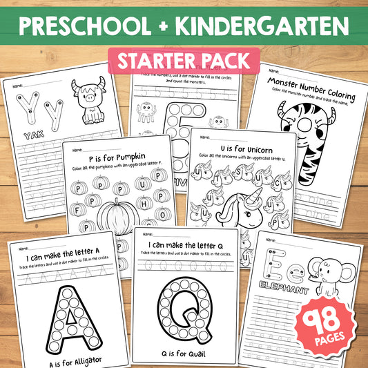 Preschool & Kindergarten Starter Pack