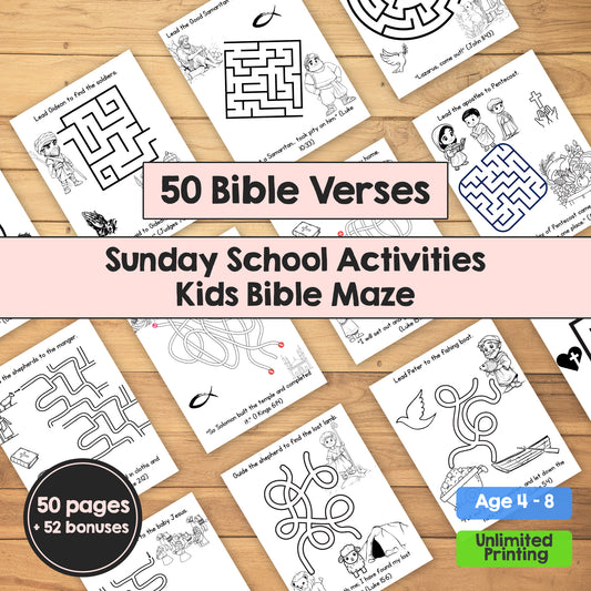 Kids Bible Maze - 102 Pages