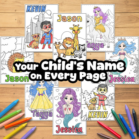 Personalized Coloring Pack  - 15 Pages